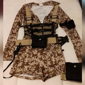 Battlefield babe military romper costume